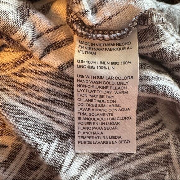 Chico's Brown and Off-white Leaf Print Blouse Top 3 16 XL - Picture 6 of 7